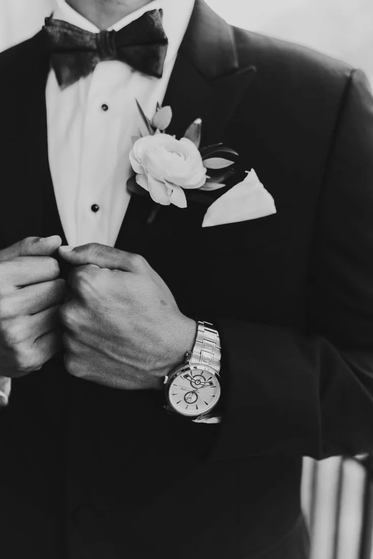 Groom on his wedding morning